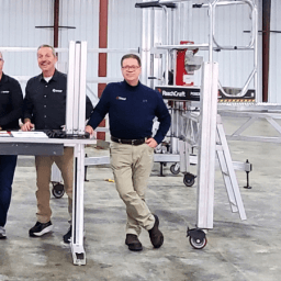 Sales team aiding contractors with Access Equipment