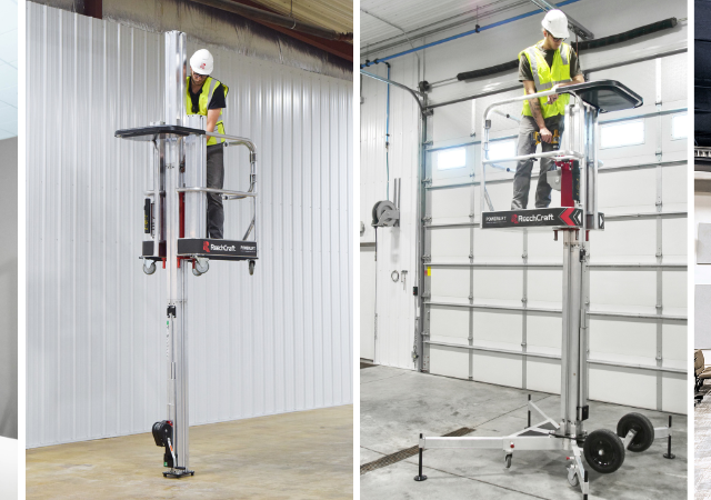 Examples of person using PowerLift with various bases.