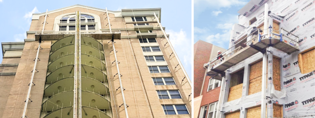 The Powermast navigates two different types of bump outs.